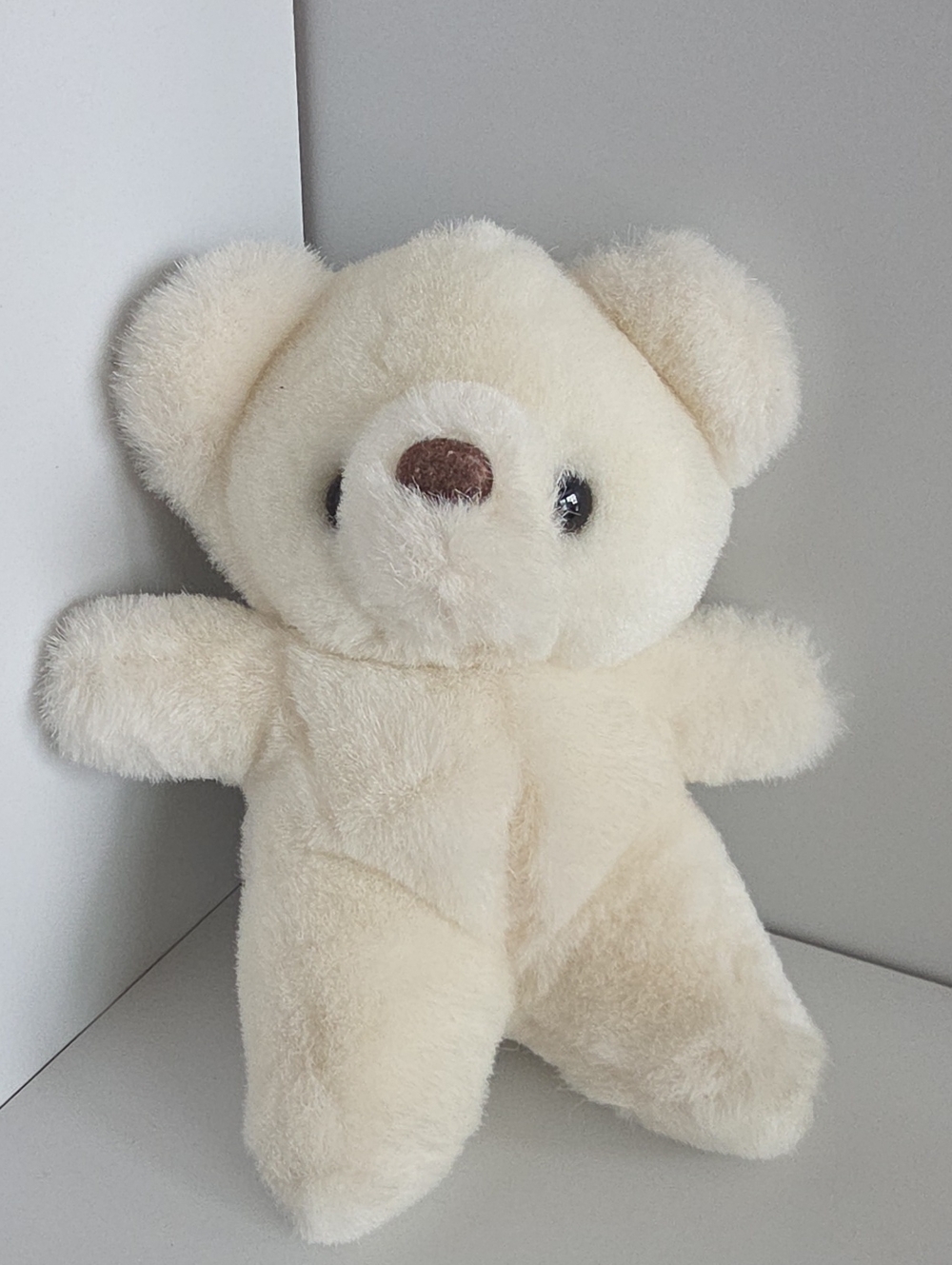 Vintage Russ Berrie "Honey" Teddy Bear Plush #431 Cream White 6" Korea 1980